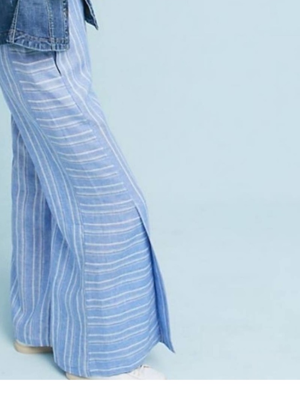 Anthropologie ett:twa Belia Linen
Wide Leg Stripe Pant size 6 - Picture 3 of 6